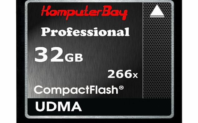 Komputerbay 32GB High Speed Compact Flash CF 266X Ultra High Speed Card 36MB/s Write and 37MB/s Read UDMA
