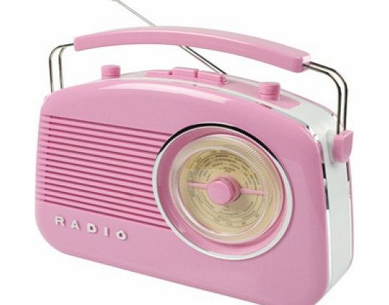 Konig Stylish Retro Table Radio - Pink