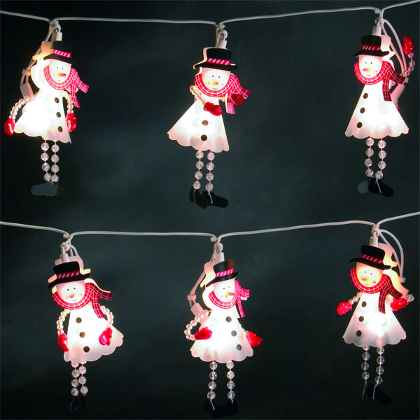 Konstsmide Snowman Lights - 10 Snowmen with 20 bulbs