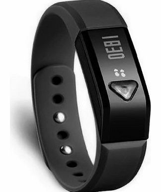 Black Pedometer Smart Wristband Bluetooth 4.0 Bracelet Sports Activity / Fitness / Sleep Tracker for iPhone 5 5S 4 4S iPod Touch 5 (IOS 6.0 or Higher) Samsung Galaxy S5 S4 Note 3 (Android 4.3