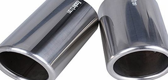 Koolertron 2014 High quality Car auto Replacements Stainless CHROME EXHAUST Muffler Tip Tail Pipe For VW Golf 6