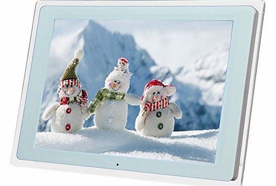 2014 New Ultra-thin Hi-Res 13.3 Inch Digital 1024x768 HD Photo Frame with a 5pin-USB2.0 Interface Calendar/Clock Alarm/Video Player Support U Disk and SD/MMC/MS/XD Card (13.3 Inch, White)
