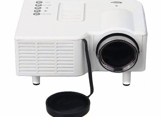 Kootion  60`` Mini HD LED Projector Cinema Theater Connection PC Laptop PLAYER VGA AV UC28 White