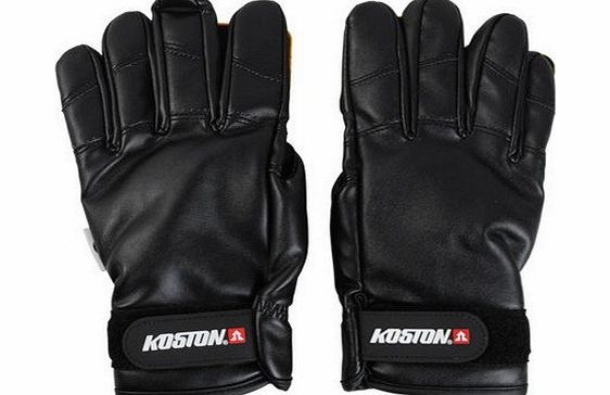 Slide Gloves Longboard Gloves Black PU - Skateboard Gloves - Slidegloves Slider Glove Set with Reflector Security System, grsse:M