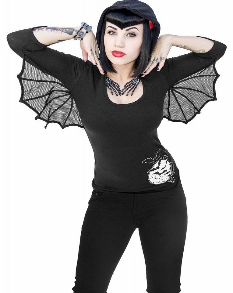 Kreepsville 666 Bat Wing Hooded Tunic Top