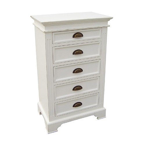 White 5 Drawer Chest of Drawers 916.416