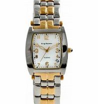 Krug Baumen Mens Tuxedo White Silver Gold Watch