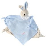 KRUSE Bunny vichy light-blue towel doll baby comforter