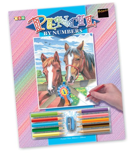 Pencil by Numbers Horses