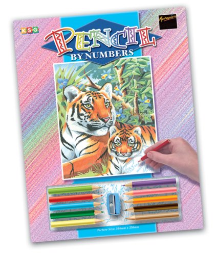 KSG Pencil by Numbers Tiger and Cub