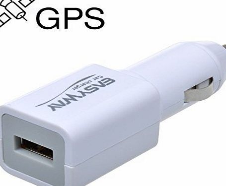 KSRplayer Car Charger Locator GSM Vehicle Car GPS Tracker Professional Ear Bug Listening Device Voice Callback Audio Surveillance Spy Hidden Vehicle-(White)