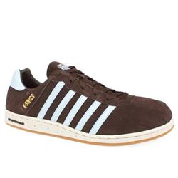Male Farland Suede Upper Fashion Trainers in Brown and Pale Blue