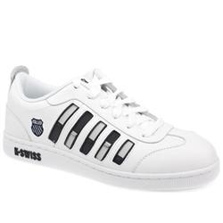 K*Swiss Male Fenley Ss Leather Upper Fashion Trainers in White and Navy