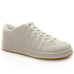Male Lozan Tt Leather Upper Fashion Trainers in White and Red