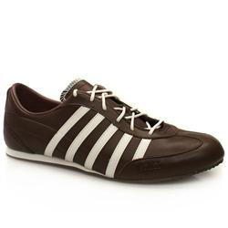Male Orono Leather Upper Fashion Trainers in Brown