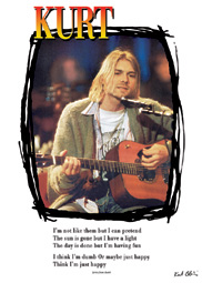 Kurt Cobain Lyrics Poster