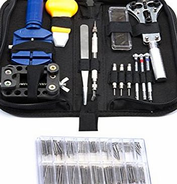Kurtzy 300 Pc Watch Repair Tool Kit Watchband Link Remover Battery Change Screwdrivers Back Remover Opener Kit amp; Zip Case Watchmaker by Curtzy TM