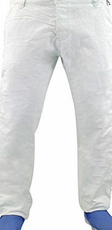 Kushiro Mens Kushiro Angara Cotton Twill Chinos Pant Star White 36R