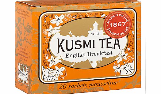 Kusmi English Breakfast Tea Bags, Pack of 20
