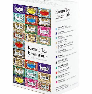 Kusmi Essential Tea Selection, Box of 24, 52g