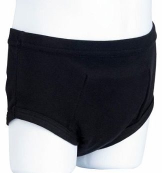 Kylie Boys Brief Washable Absorbent Incontinence Underwear, Black, Medium 5-7 yrs