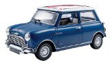 Kyosho 1/18 Scale Ready Made Die Cast - Morris Mini Cooper Blue W/Union Jack Roof 1275S