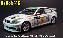 Kyosho BMW 320Si WTCC Team Italy/Spain #4 Alex Zanardi