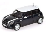 Kyosho BMW Mini Cooper S Blackwith white roof 1:18 scale model from Kyosho