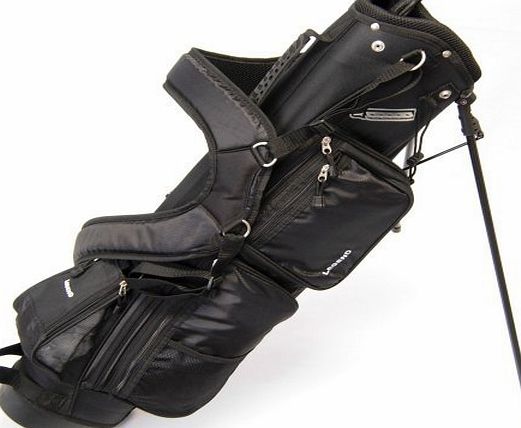 L gend Milano 6 inch Golf Stand Bag - Black