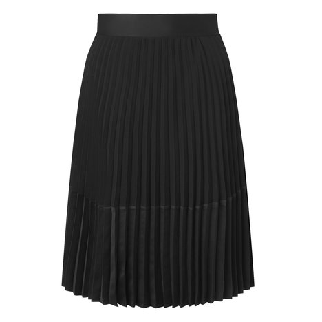 L.K. Bennett Fleet Chiffon Pleated Skirt Colour Black