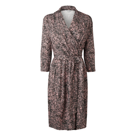 Lizzie Jersey Printed Wrap Dress Colour Rose