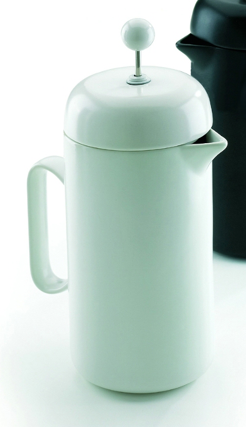 Pura White Ceramic 8 Cup Cafetiere