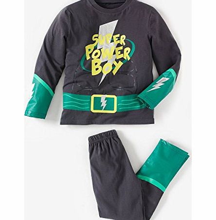 La Redoute R Kids Boys Dressing Up Style Super Hero Print Pyjamas Grey Size 2Y (86Cm)