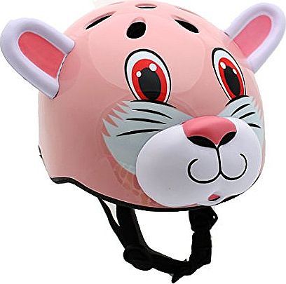 Pink Cat / Rabbit Childrens Safety Cycling Skating Scooter Bike Helmet (Suitable ages 3 - 11)