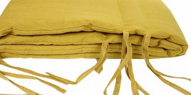 Lab Washed Linen Bed Bumper Mustard `One size