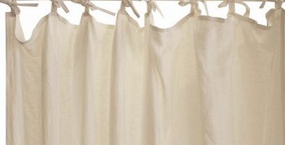 Lab Washed Linen Knotted Curtains 140x280 cm White