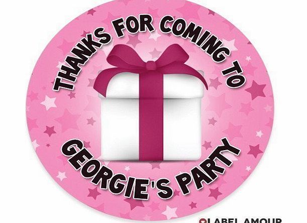 Label Amour 20 Personalised Thank You Birthday Labels Stickers