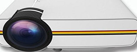 Lacaca Mini HD 1080P Projector 1000 Lumens Portable Cinema Projector with HDMI/AV/VGA/USB/SD Ideal for Video Games, Movie Night, Family Videos and Pictures Wonderful Christmas Gift for Family