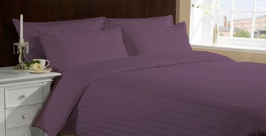 Lacasa Bedding 300 TC Egyptian cotton Duvet Cover Italian Finish Stripe (UK King , Lavender )