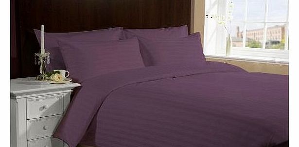 Lacasa Bedding 400 TC Egyptian cotton Duvet Set Italian Finish Stripe (UK King , Lilac )