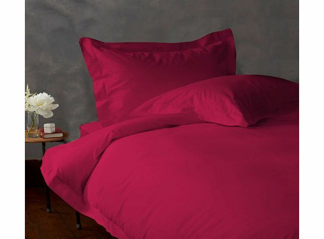 Lacasa Bedding 500 TC Egyptian cotton Duvet Set Italian Finish Solid ( Small Double , Hot Pink )