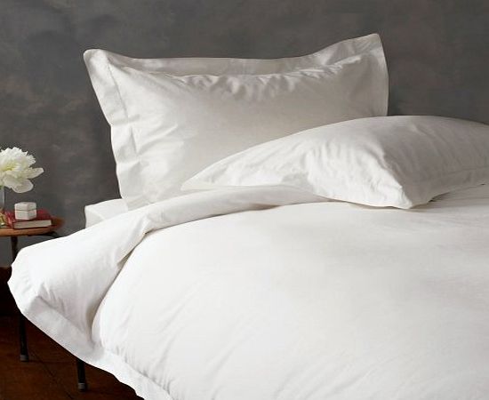 Lacasa Bedding 600 TC Egyptian cotton Duvet Set Italian Finish Solid ( Uk Single , White )