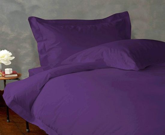 800 TC Egyptian cotton Duvet Set Italian Finish Solid ( Euro Double IKEA , Purple )