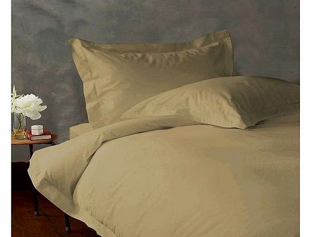 Lacasa Bedding 800 TC Egyptian cotton Duvet Set Italian Finish Solid ( Small Double , Taupe)