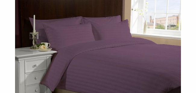 Lacasa Bedding 800 TC Egyptian cotton Flat Sheet Italian Finish Stripe (UK Double , Lilac )