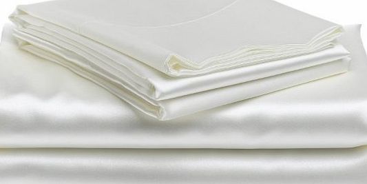Lacasa Bedding Extra sumptuous Italian Finish Satin Silk Sheet Set by Lacasa Bedding (UK Double , Beige )