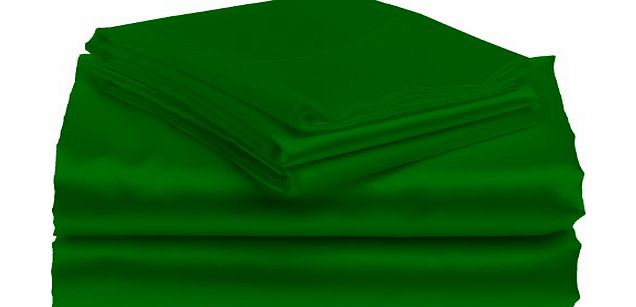 Lacasa Bedding Satin Duvet Cover Italian Finish Solid (UK Double , Green )