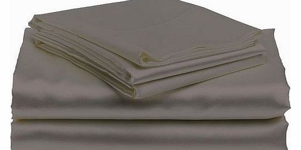 Lacasa Bedding Satin Sheet set Italian Finish Solid (UK King , Silver grey )