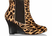 Brosnan leopard leather wedges