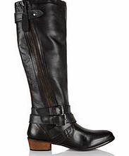 Fraggle black leather zip-up boots